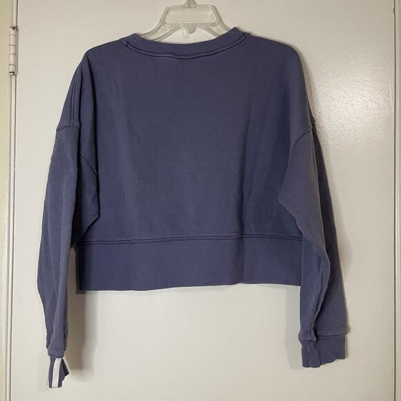 ADIDAS ORIGINALS COEEZE CROPPED SWEATSHIRT purple periwinkle size small - Picture 2 of 5